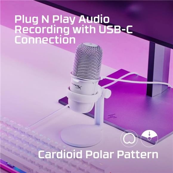 USB Condenser Gaming Microphone, for PC, PS5, PS4, and Mac, Tap-to-Mute Sensor - Picture 2 of 6